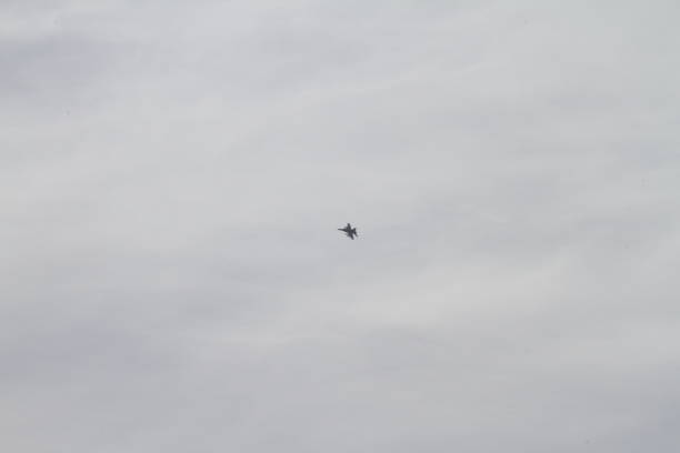Fighter Planes on exercise flying in formation near airbase in Singapore