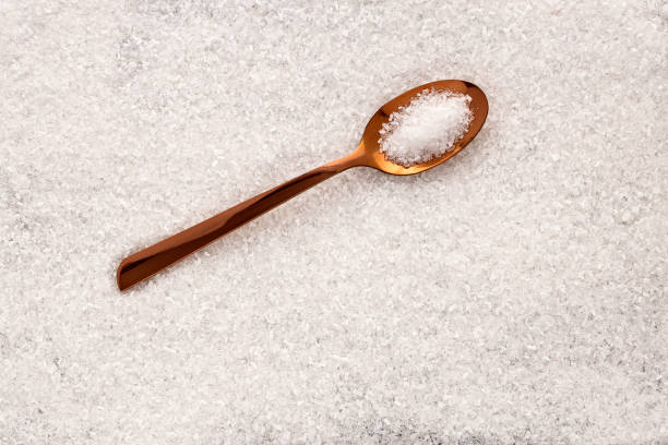 istock Structural chemical formula of magnesium chloride in spoon 2171072549