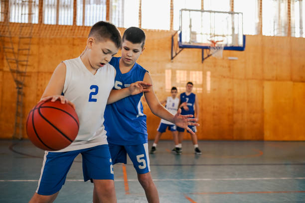 istock Basketball dribbling skills in a match 2171076960