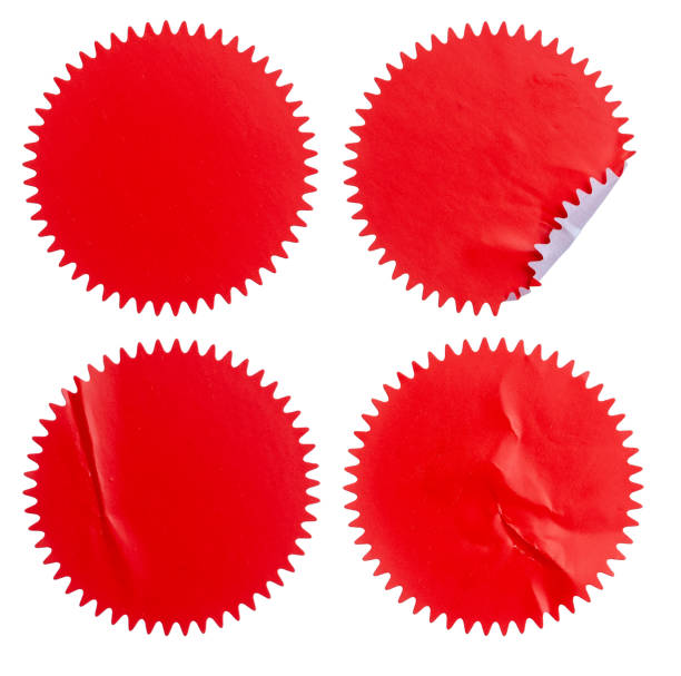 istock A set of red common seal sticker label isolated on white background. 2171080942