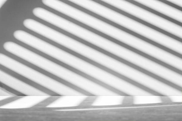 istock Studio style background wall decoration presentation uses white tones. with shadows cast from a nearby window, concept creating a decorative backdrop. 2171084732