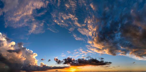 istock Amazing evening skyscape. Sunset sky with bright colorful clouds 2171085008