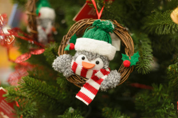 Article for decoration in a store. Christmas decorations for sale.