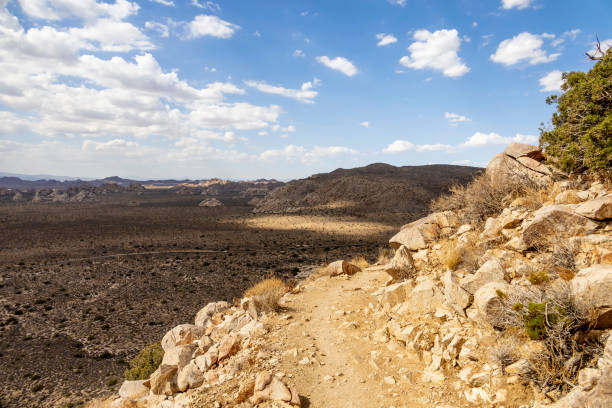 The Ryan Mountain Trail in Joshua Tree National Park offers a scenic and rugged hiking experience, showcasing stunning views of the Mojave Desert and surrounding mountainous terrain.