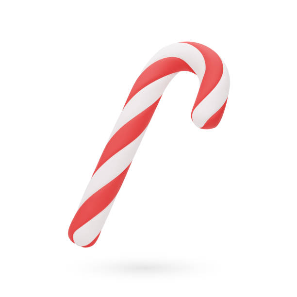 istock 3d realistic Christmas candy cane. Traditional holiday sweet food. 3D Vector illustration isolated on white background. 2171088556