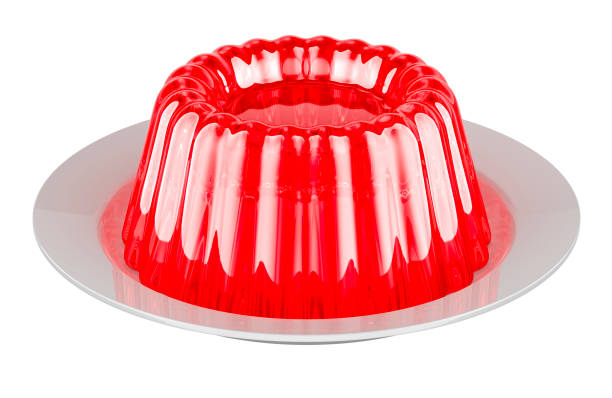 istock Red Jelly on the white plate, 3D rendering 2171090154