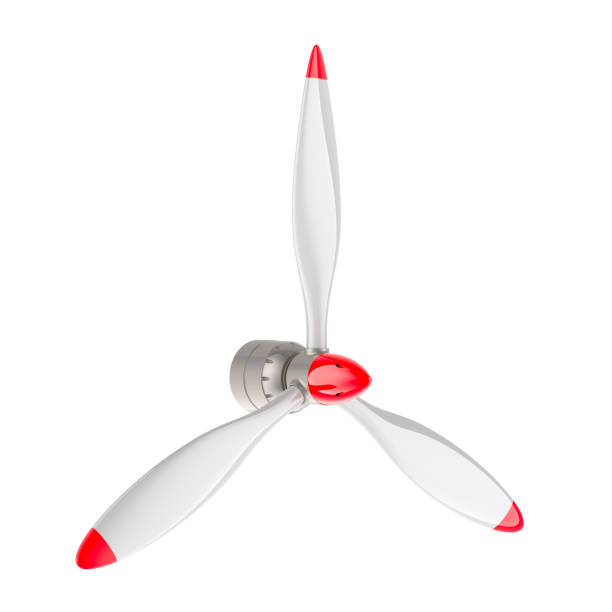 istock White Airplane Propeller with 3 blades, 3D rendering 2171090156