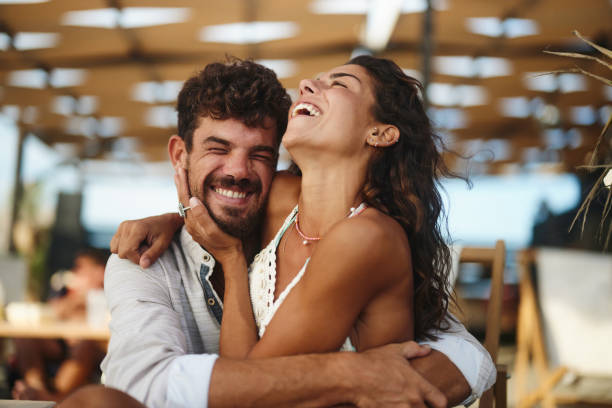 istock Young cheerful couple having fun in summer day. 2171091452