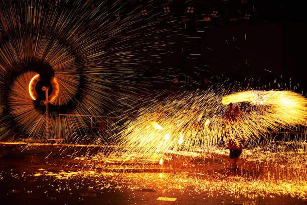 istock Chinese traditional performance skills, iron flower performance 2171091865