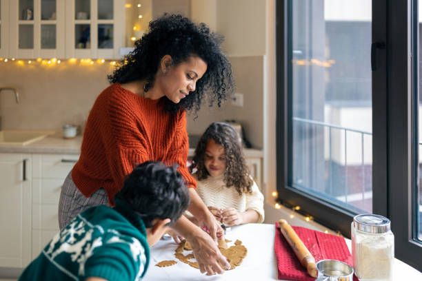 Family Baking Together at Home