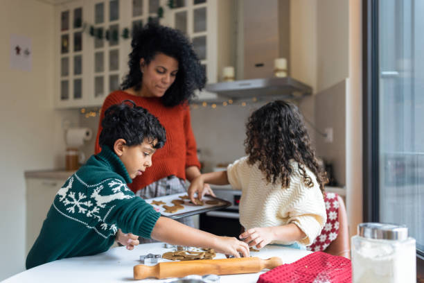 istock Family Holiday Baking in Cozy Kitchen 2171096560