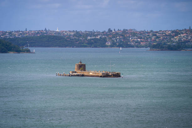 Fort Denison (Muddawahnyuh) island in Sydney, Australia, seen a warm day in the summer.