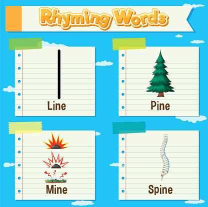 Words Rhyming With Back Educational Rhyming Words With Images Stock Illustration - Download ...