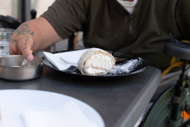 Delicious Dessert Served at a Caf with a Relaxed Atmosphere
