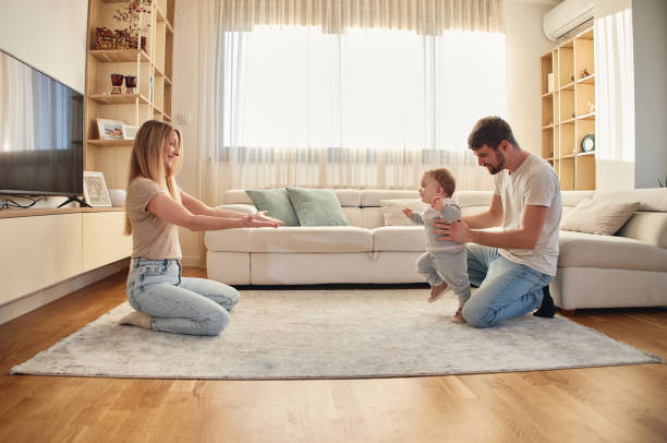 istock First steps of our baby 2171106376