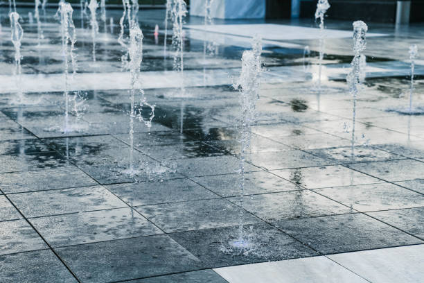 istock Fountain Water Texture Background, Falling Fresh Fountain Jets 2171106493