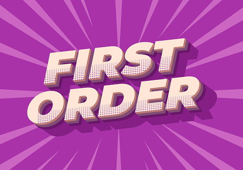 First Order Text Effect In 3d Style With Modern Colors Stock ...