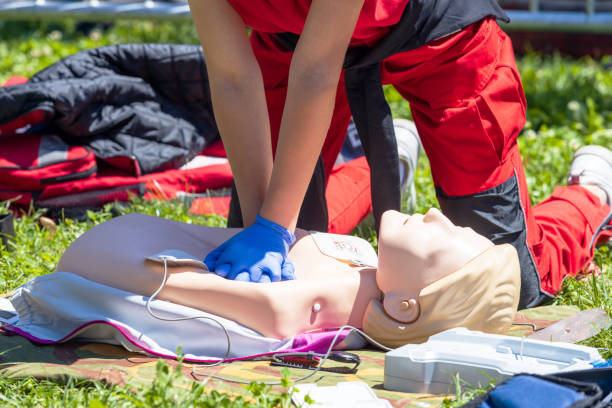 istock CPR - Cardiopulmonary resuscitation and first aid class 2171108200