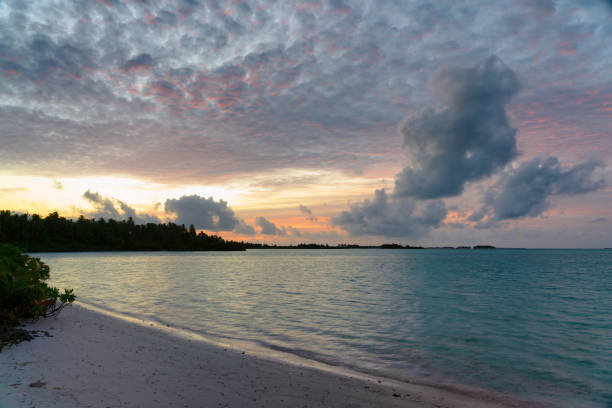 A spectacular sunset in the Maldives