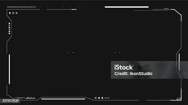 Futuristic Ui Frame Box White Overlay Stock Illustration - Download ...