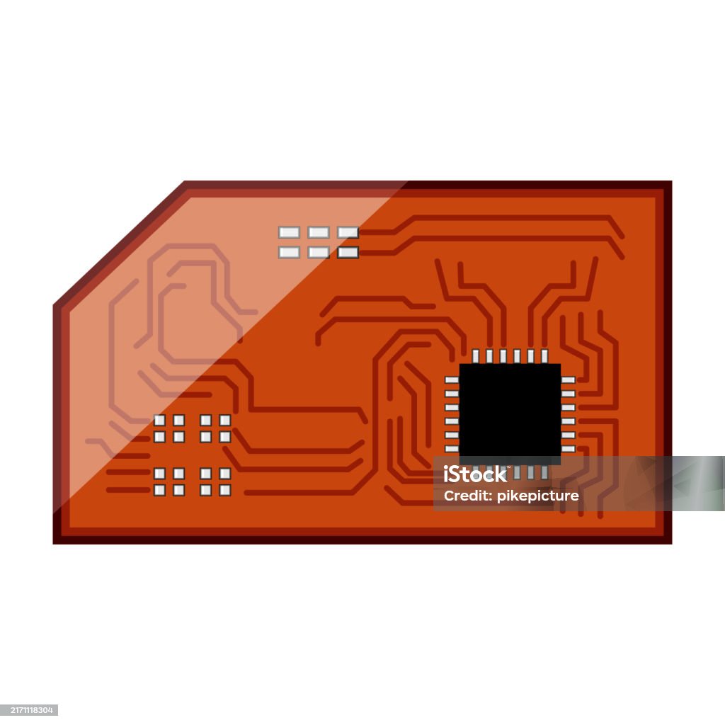 Processor Microcontroller Cartoon Vector Illustration Stock ...