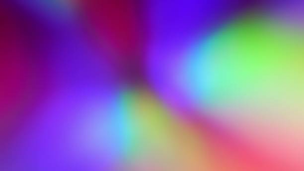 istock Rainbow neon light flares background. Optical Crystal Prism Flare Beams. Abstract blur animation 2171120131