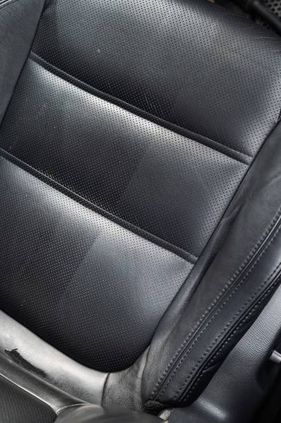 istock Close-up of black leather car seats. 2171120773