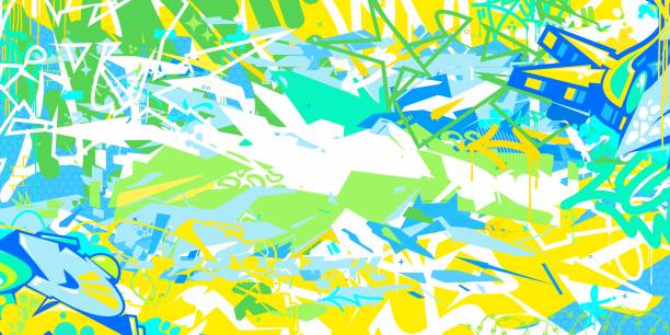 istock Trendy Abstract Hip Hop Urban Street Art Graffiti Style Vector Illustration Background Template 2171120853