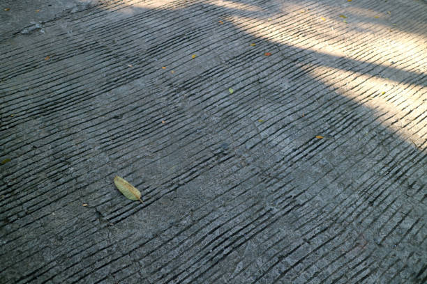 istock Concrete cast road with fine line texture made to be non slippery 2171133647