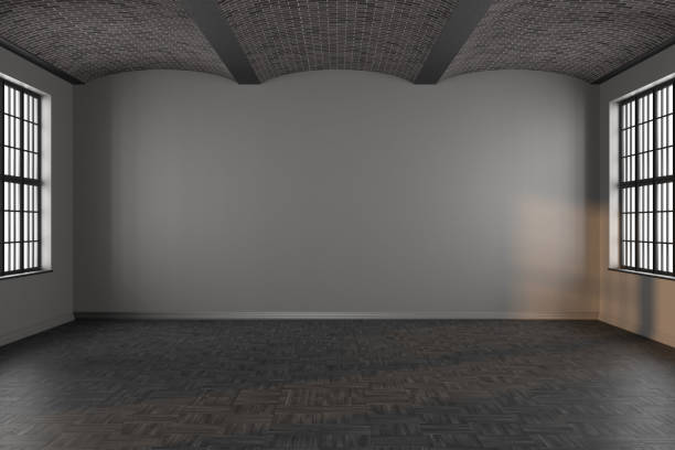 istock empty modern apartment with wooden floor as template - 3D Illustration 2171133921