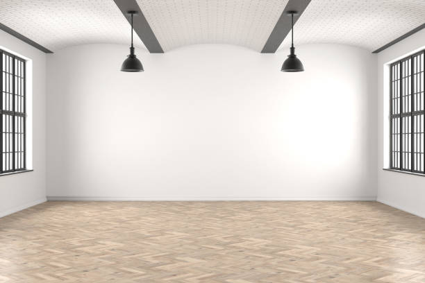 istock empty modern apartment with wooden floor as template - 3D Illustration 2171133938