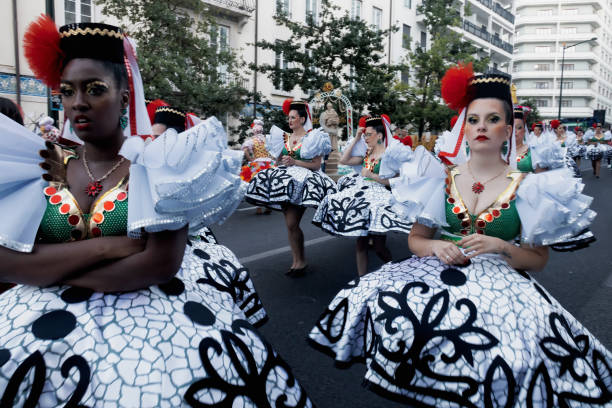 Portland, Oregon, USA - June 11, 2022: 2021 Rose Festival Court in the Grand Floral Parade, during Portland Rose Festival 2022.