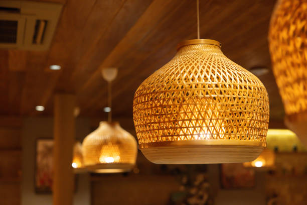 istock A room with three hanging lamps, one of which is a large 2171143047