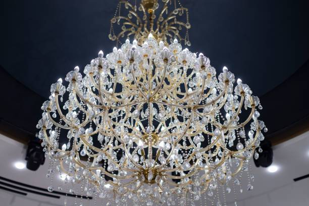 istock Luxurious crystal chandelier with intricate details 2171143549