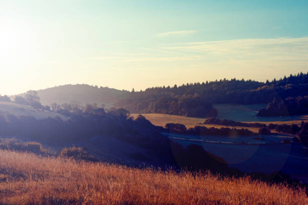Sunrise over the North Downs in Guildford, Surrey