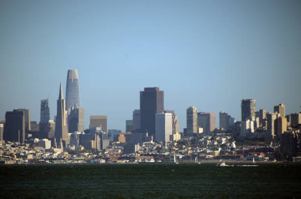A view of San Francisco Financial District from Sausalito CA, USA on September 01, 2024