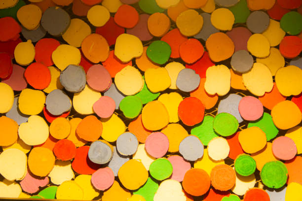 istock Colorful crayons on a wooden background 2171154414