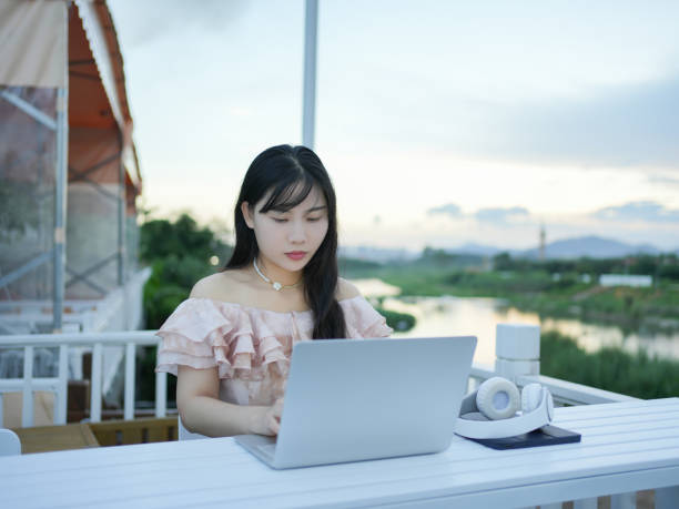 istock Beautiful woman using laptop 2171156028