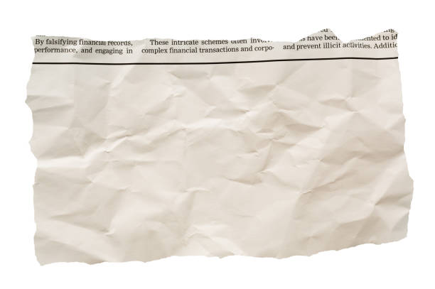 istock Wrinkled newspaper clipping with blank space for your copy 2171159128