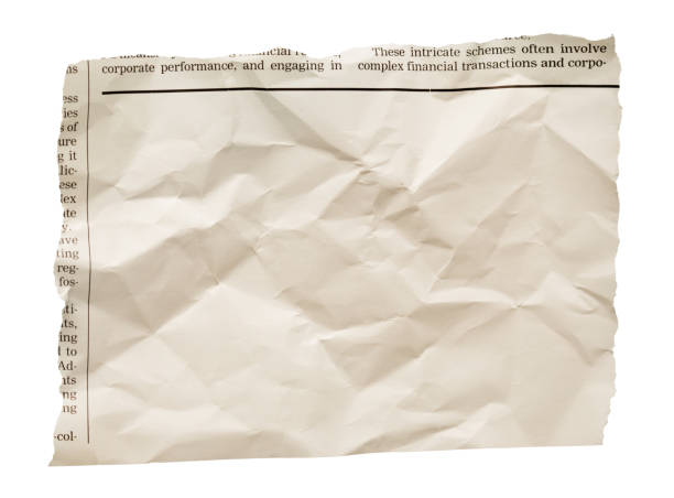 istock Wrinkled newspaper clipping with blank space for your copy 2171159256
