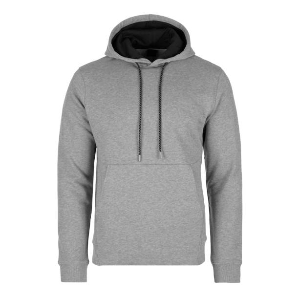 istock Gray sweatshirt with hood and pockets 2171159884