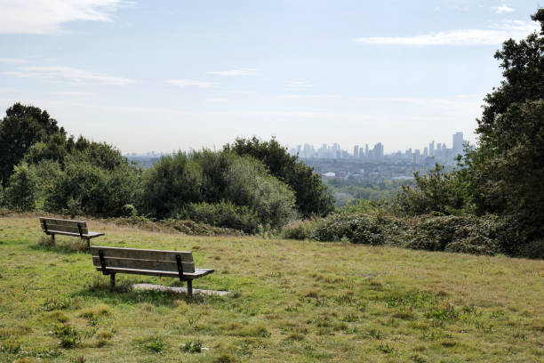 View from Parliament Hill with benches