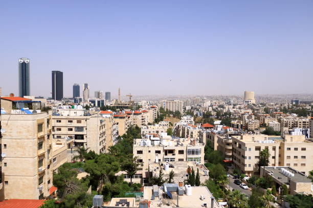 Amman in Jordan - May 07 2024: view over the city in the morning