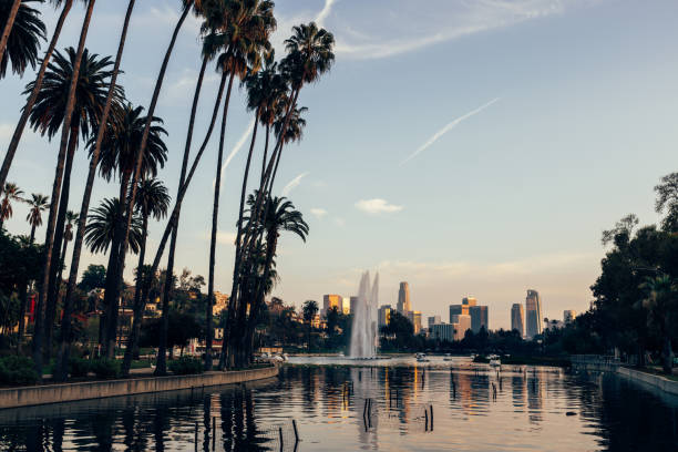 istock Los Angeles cityscape at sunset 2171176223