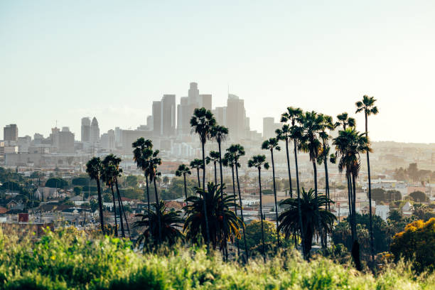 istock Downtown Los Angeles skyscrapers at sunset 2171176298