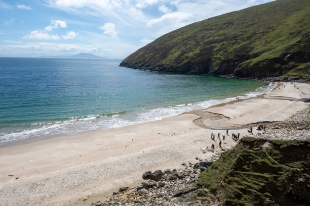 Keel Beach, actually Trawmore Beach, is located on the edge of the village of Keel. The beach is a haven for a variety of water sports.