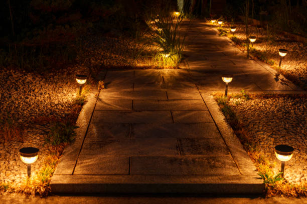 istock Park and street light at night Material 2171187123