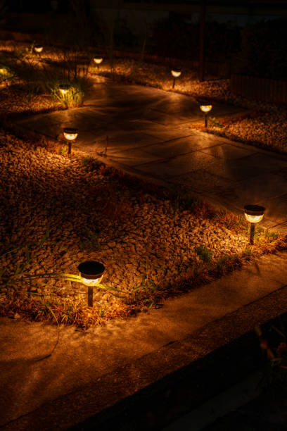 istock Park and street light at night Material 2171187336