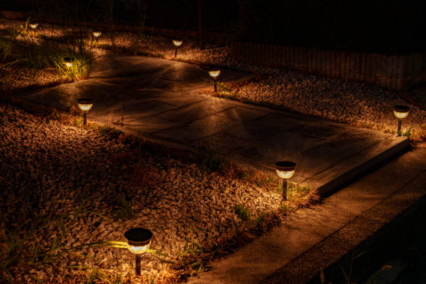 istock Park and street light at night Material 2171187922