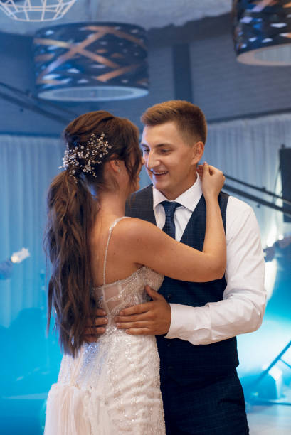 istock the first dance of the bride and groom inside a restaurant 2171190699